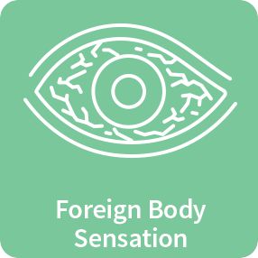 foregin body sensation, solution, relief, help